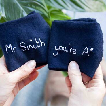 School Teacher Thank You Personalised Socks Gift