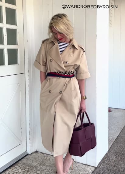 Dust & Daring Short Sleeve Trench Style Dress - Camel