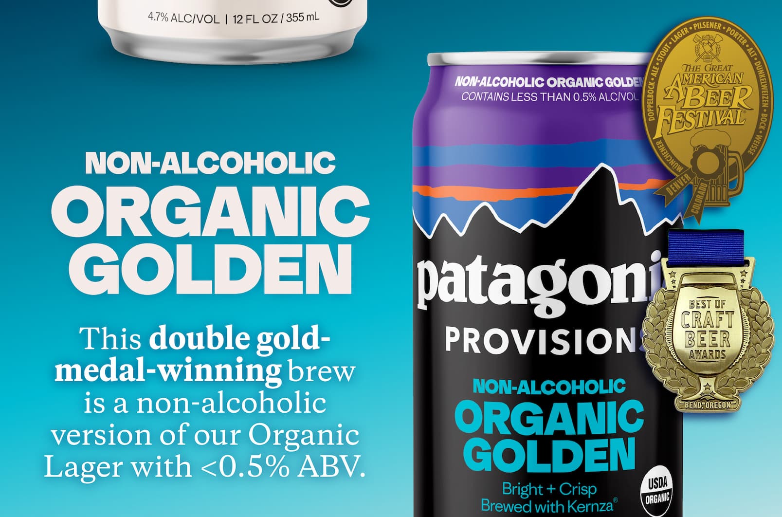 Non-Alcoholic Organic Golden can and it's awards