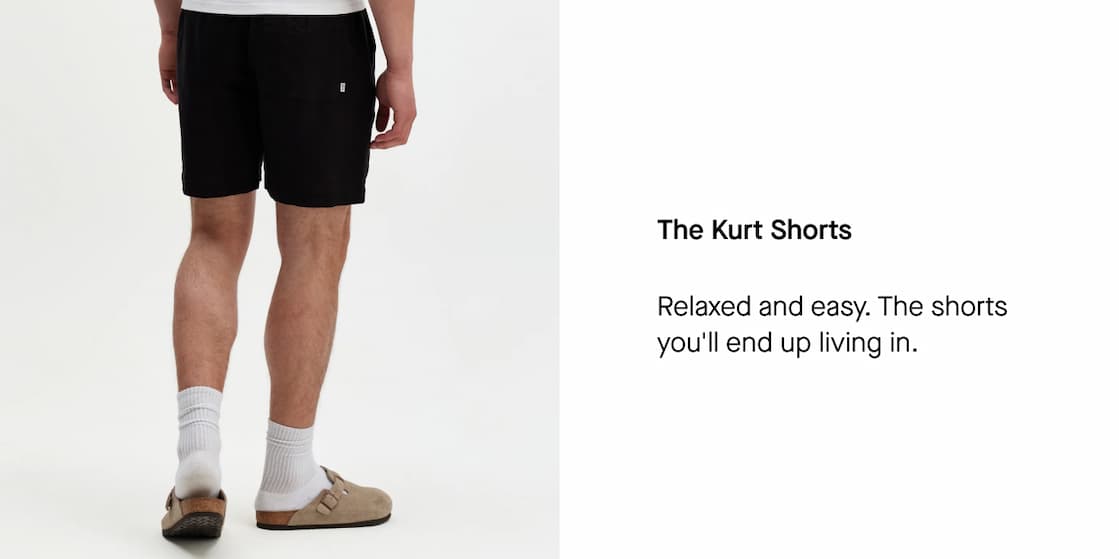 Kurt - Black Washed Linen Shorts