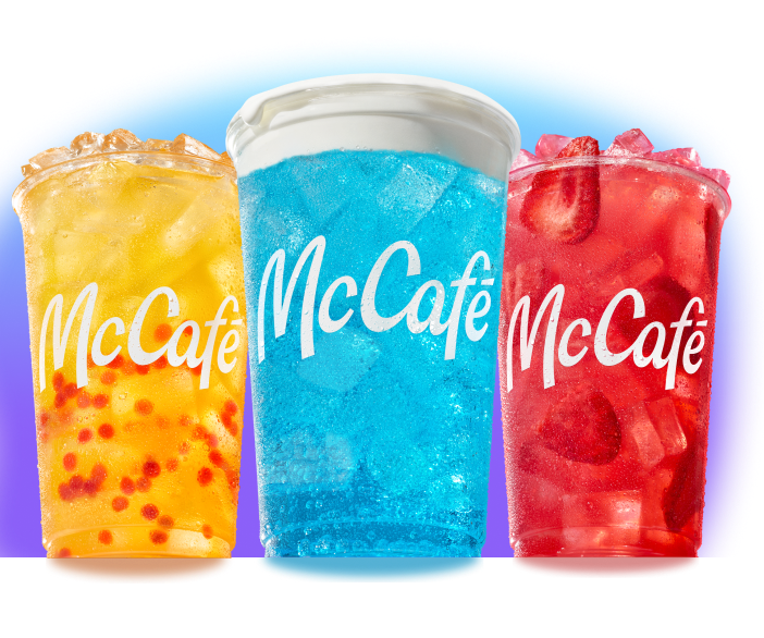 Mango Pineapple Refresher, Sprite® Berry Blast and Strawberry Watermelon Refresher.
