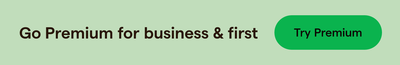 Go Premium for business & first