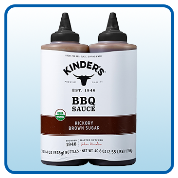 Kinder's Organic Hickory Brown Sugar BBQ Sauce, 20.4 oz, 2-Count