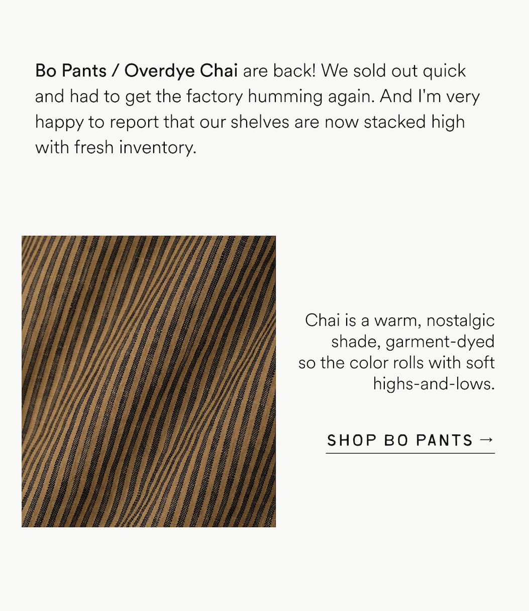 Bo Pants are back!