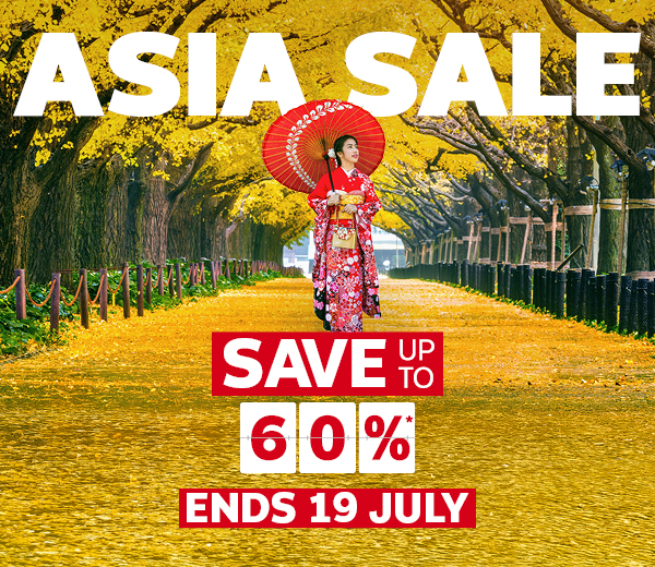 ASIA ON SALE - SAVE UP TO 60%*