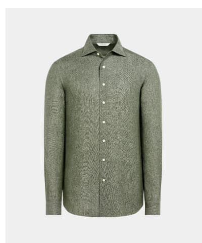 dark green shirt