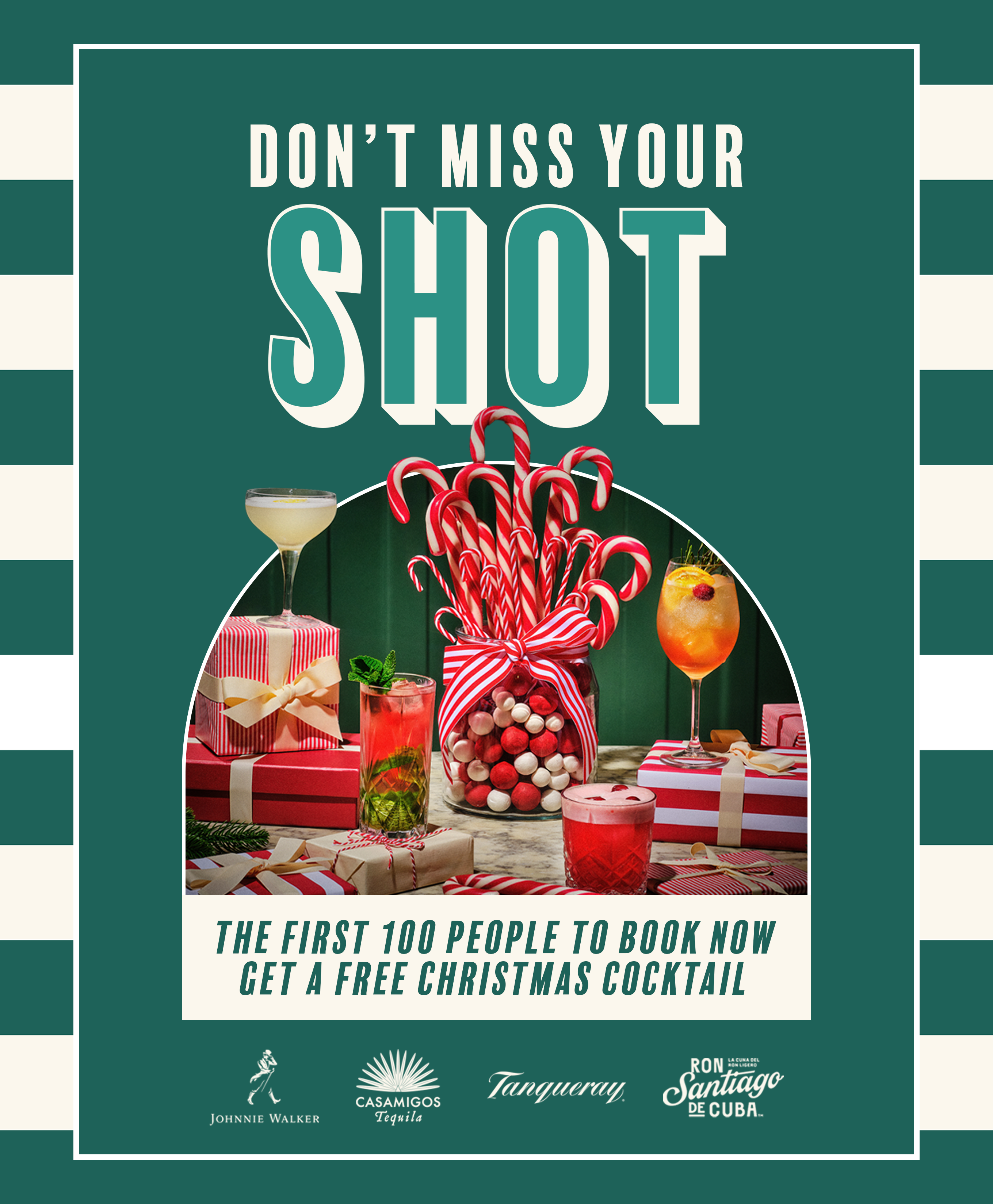Free Christmas Cocktail first 100 people to book in next 24 hours!