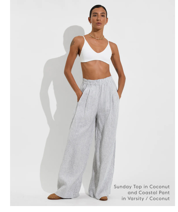 Coastal Pant Varsity / Coconut