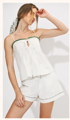 Isabella Pintucked Cami