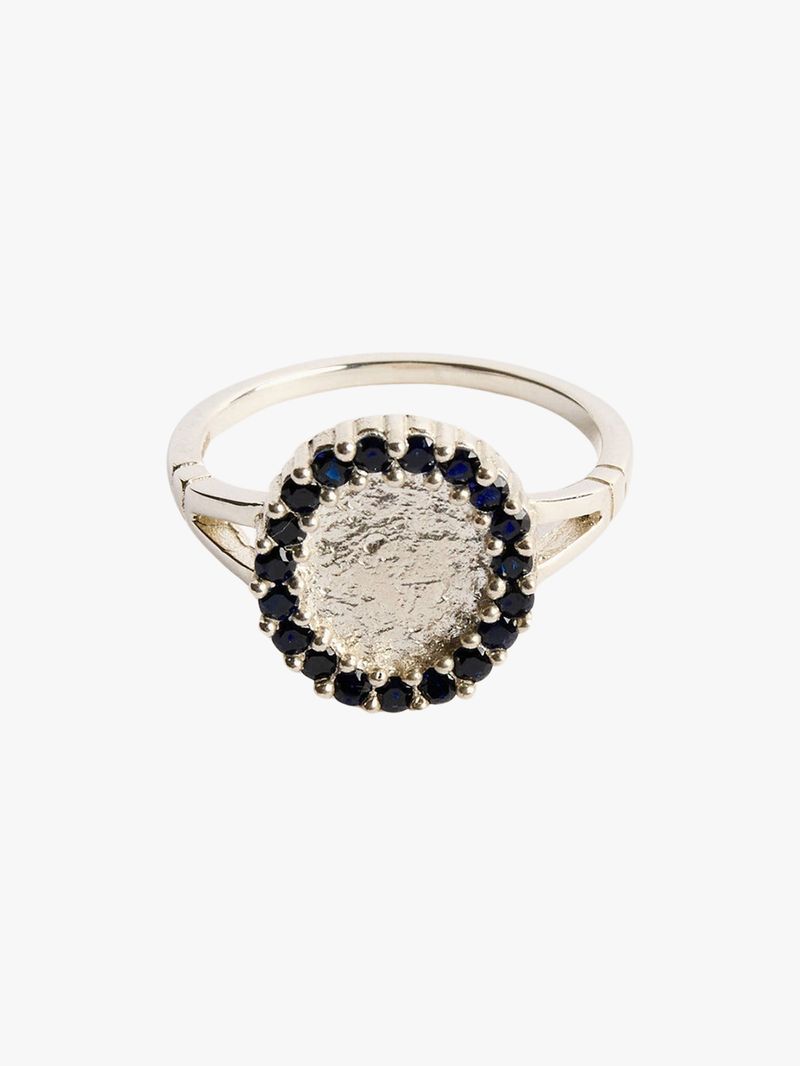 Image may contain: Accessories, Jewelry, Ring, Gemstone, Diamond, and Silver