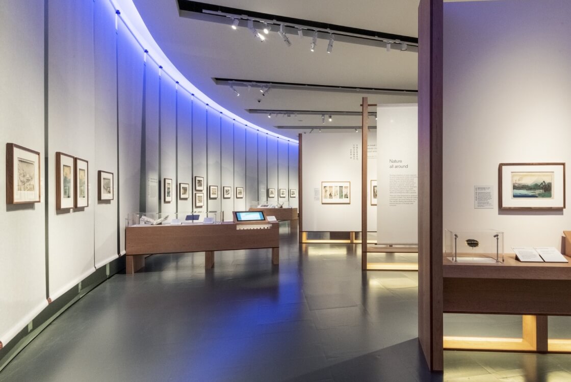 Inside the Hiroshige exhibition.