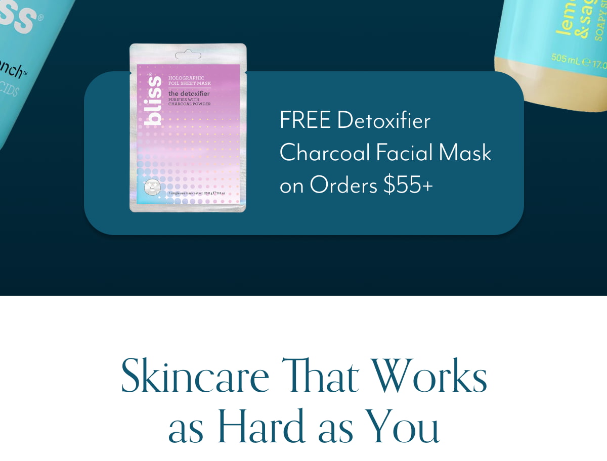 Free Detoxifier Charcoal Facial Mask on orders $55+