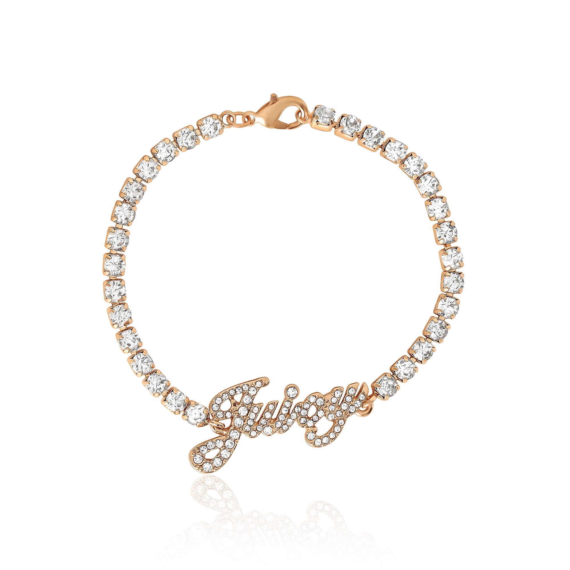 Image of Juicy Script Crystal Tennis Bracelet