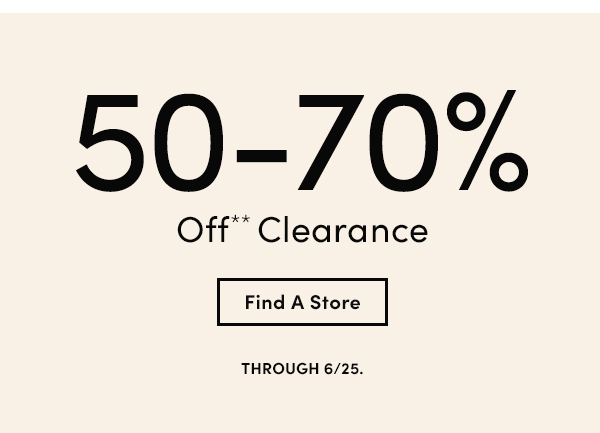 50-70% Off Clearance