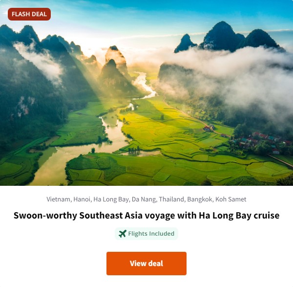 Swoon-worthy Southeast Asia voyage with Ha Long Bay cruise