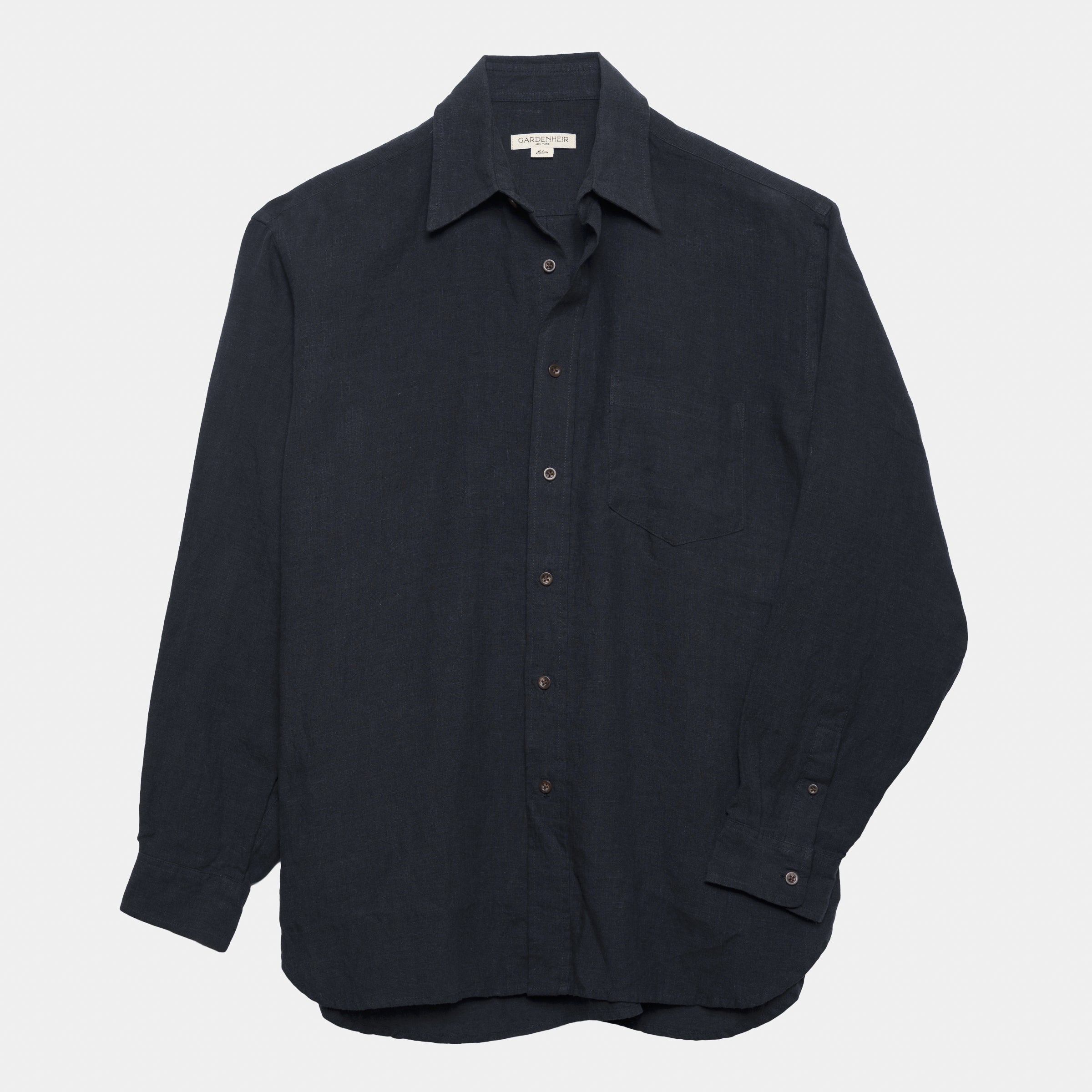 Image of Washed Linen Gardening Chemise in Ink