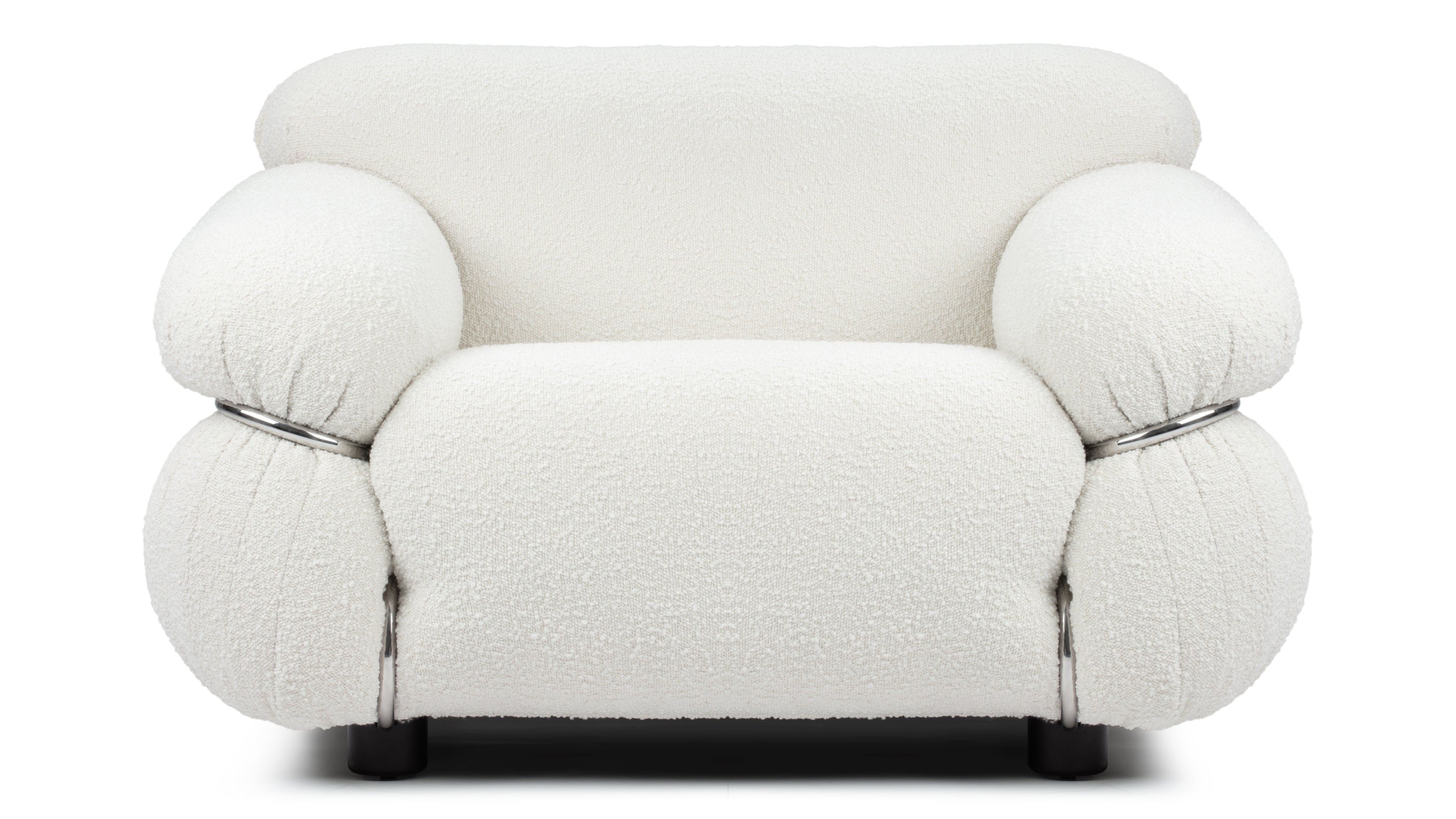 Image of Sesann - Sesann Lounge Chair, White Boucle