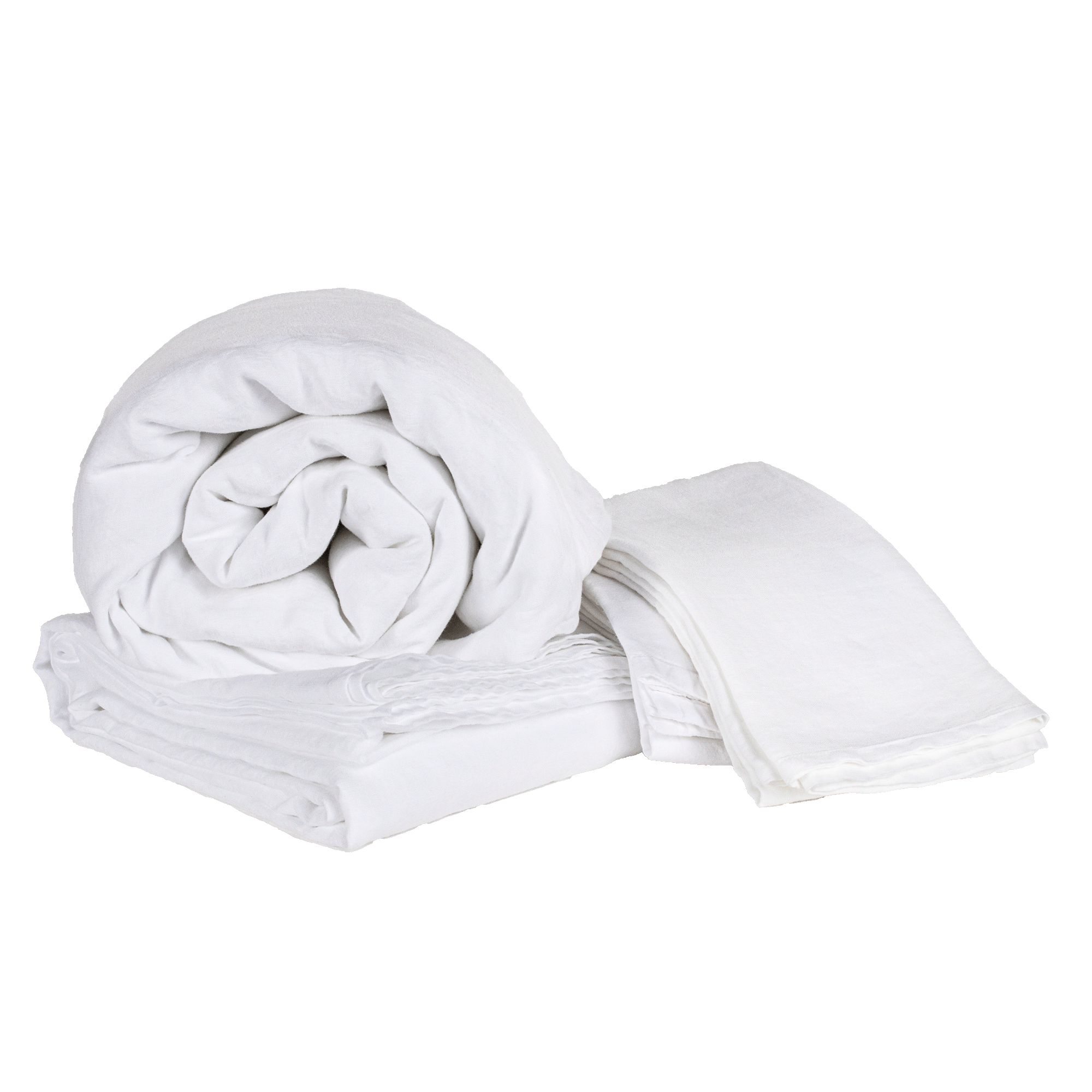 Image of Vintage Linen Sheet Set - White