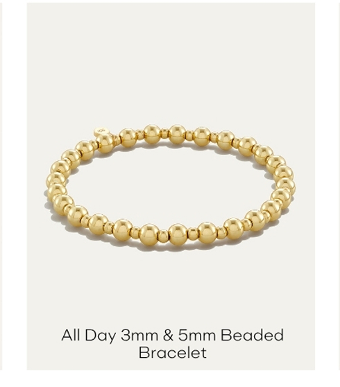 All Day 3 & 5mm Beaded Stretch Bracelet