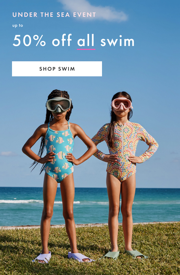 Under the sea event! Up to 50% off all swim | Shop Swim