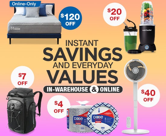 Member Only Savings in Warehouse and online