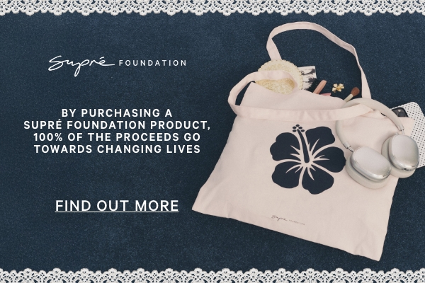 By purchasing a Supre foundation product, 100% of the proceeds go towards changing lives.