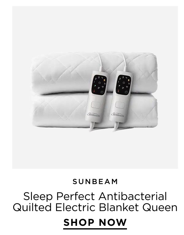 Sunbeam	Sleep Perfect Antibacterial Quilted Electric Blanket Queen