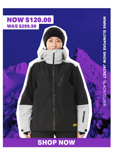 WMNS SLOWPOKE SNOW JKT BLACK/SILVER