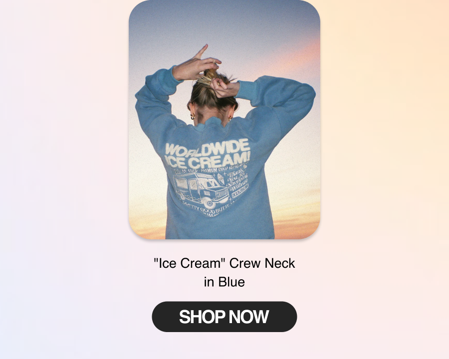 "Ice Cream" Crew Neck in Blue