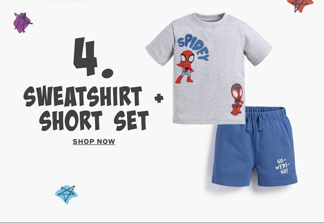 Short Sleeve Sweatshirt + Short Set - Shop Now
