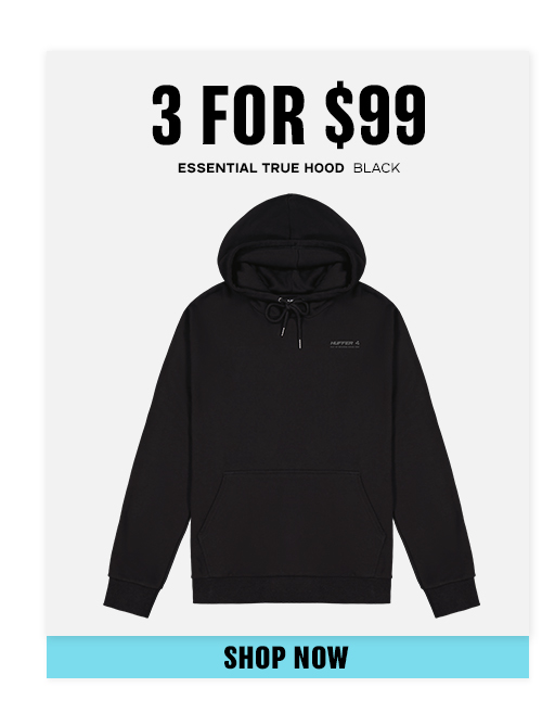 ESSENTIAL TRUE HOOD 300 BLACK