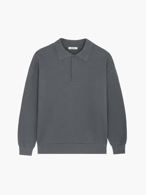 DNA Heavyweight Polo Sweatshirt—atmosphere grey