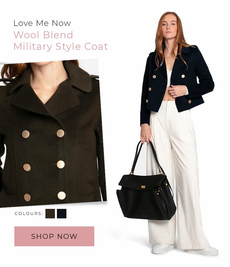 Wanna Be Loved Wool Blend Peacoat - Blush