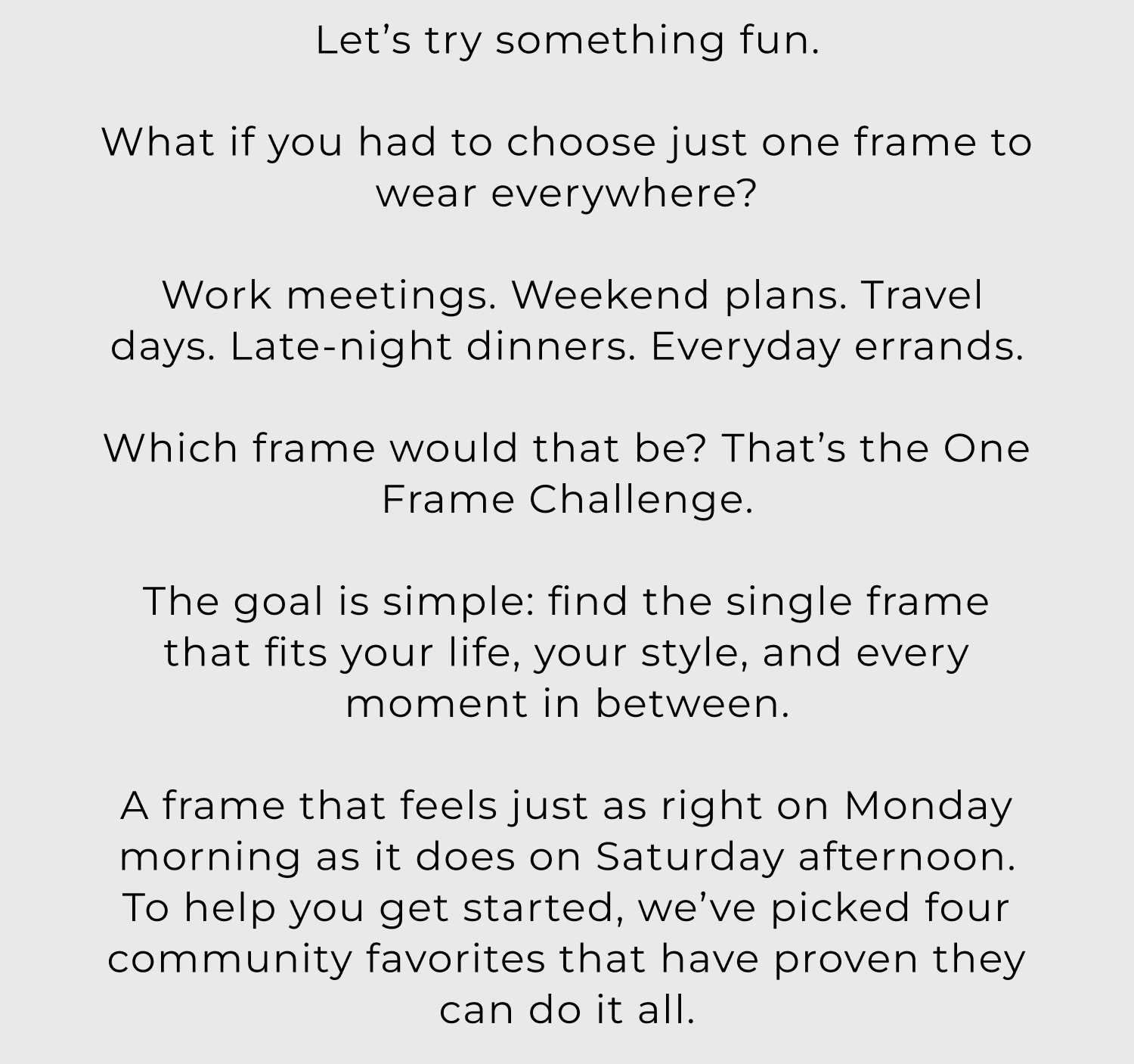 Let's try something fun