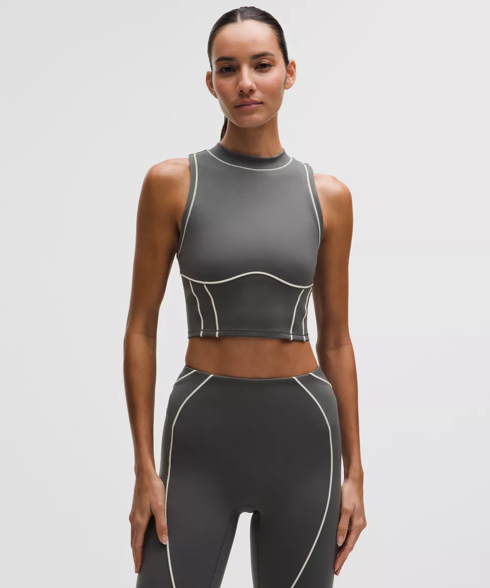 Ultralu Contour-Seam Cropped Tank Top