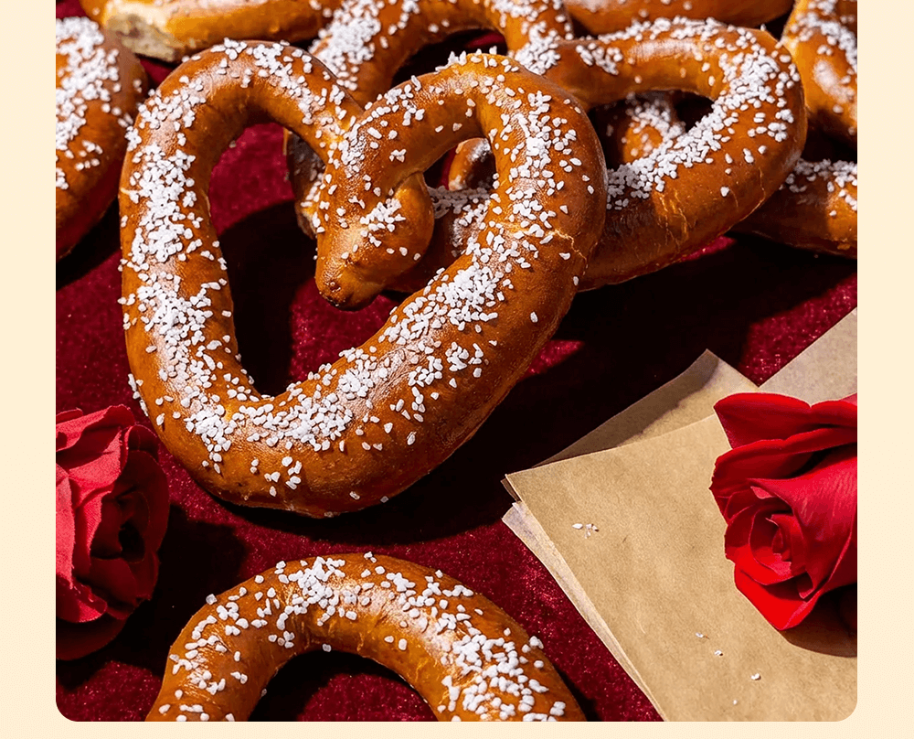 Our new Heart-Shaped Soft Pretzel Box 