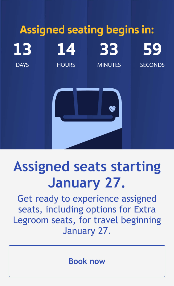 Assigned seating is here.