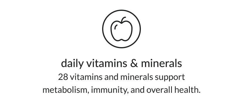 daily vitamins & minerals: 28 vitamins and minerals support metabolism, immunity, and overall health  
