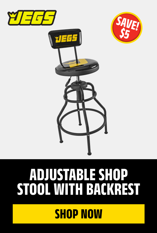 Adjustable Shop Stool with Backrest