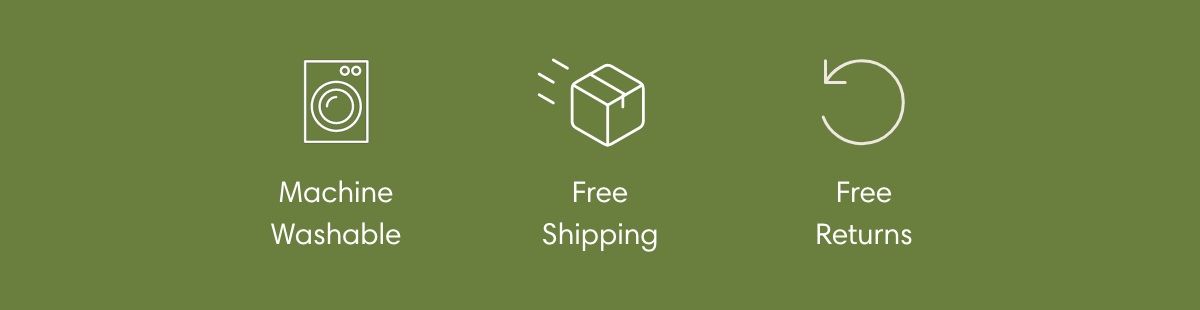 Machine Washable I Free Shipping I Free Returns