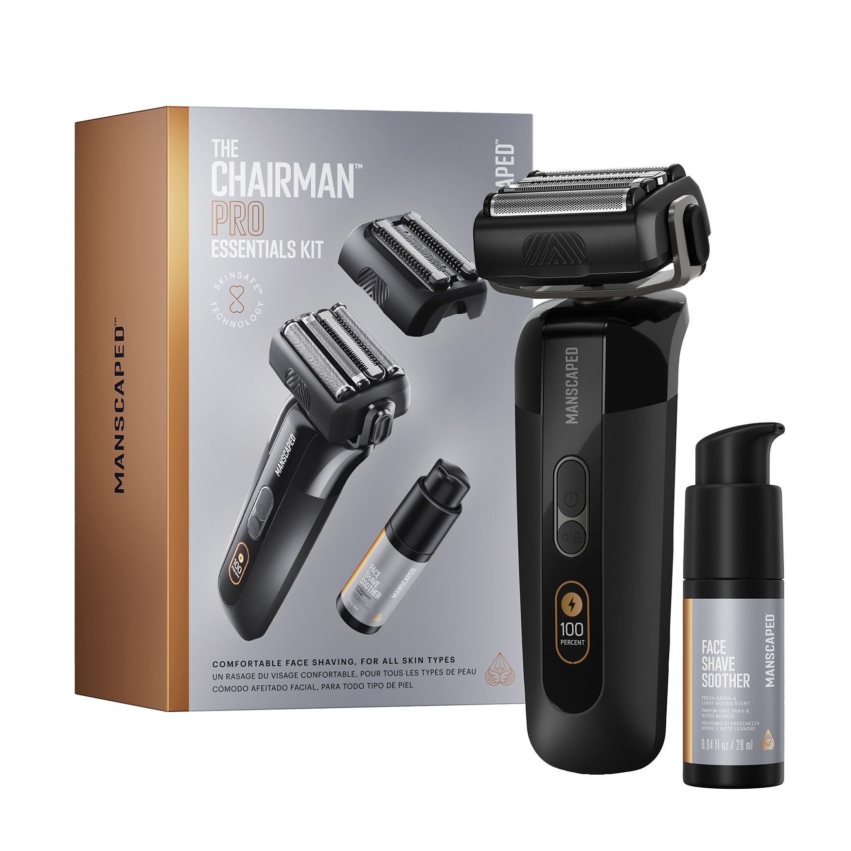 MANSCAPED The Chairman Pro Essentials Kit, Electric Foil Face Shaver