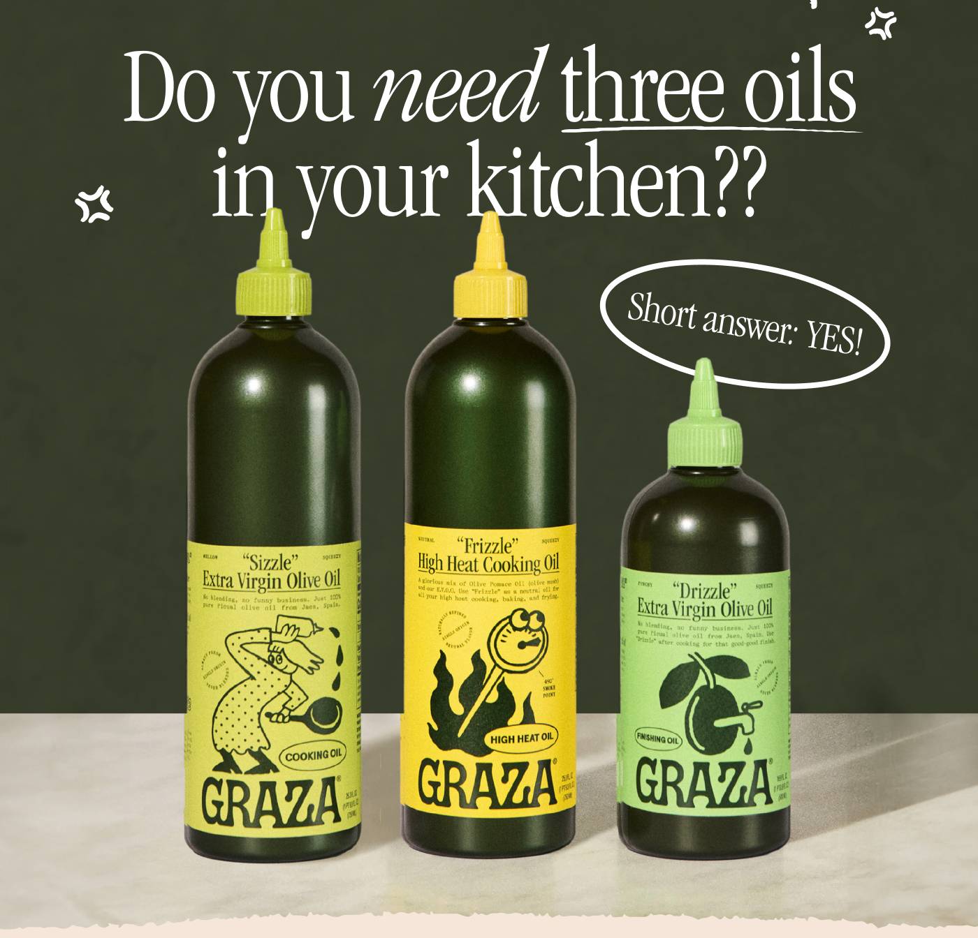 Do you need three oils in your kitchen?? Short answer: YES!