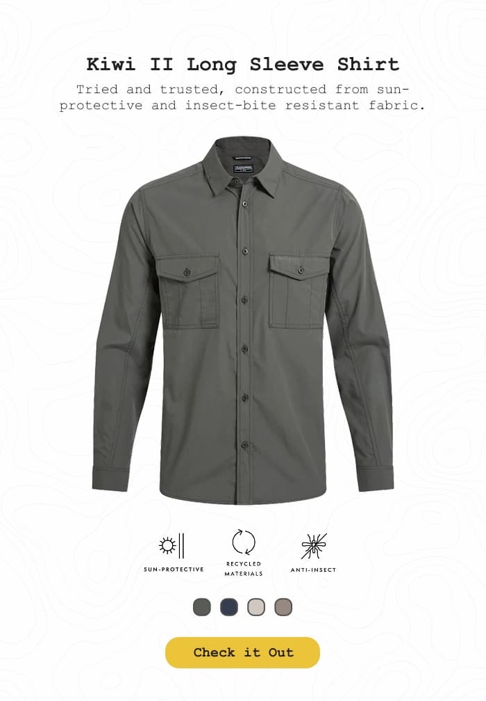Studio photo of the Men's Kiwi II Long Sleeve Shirt