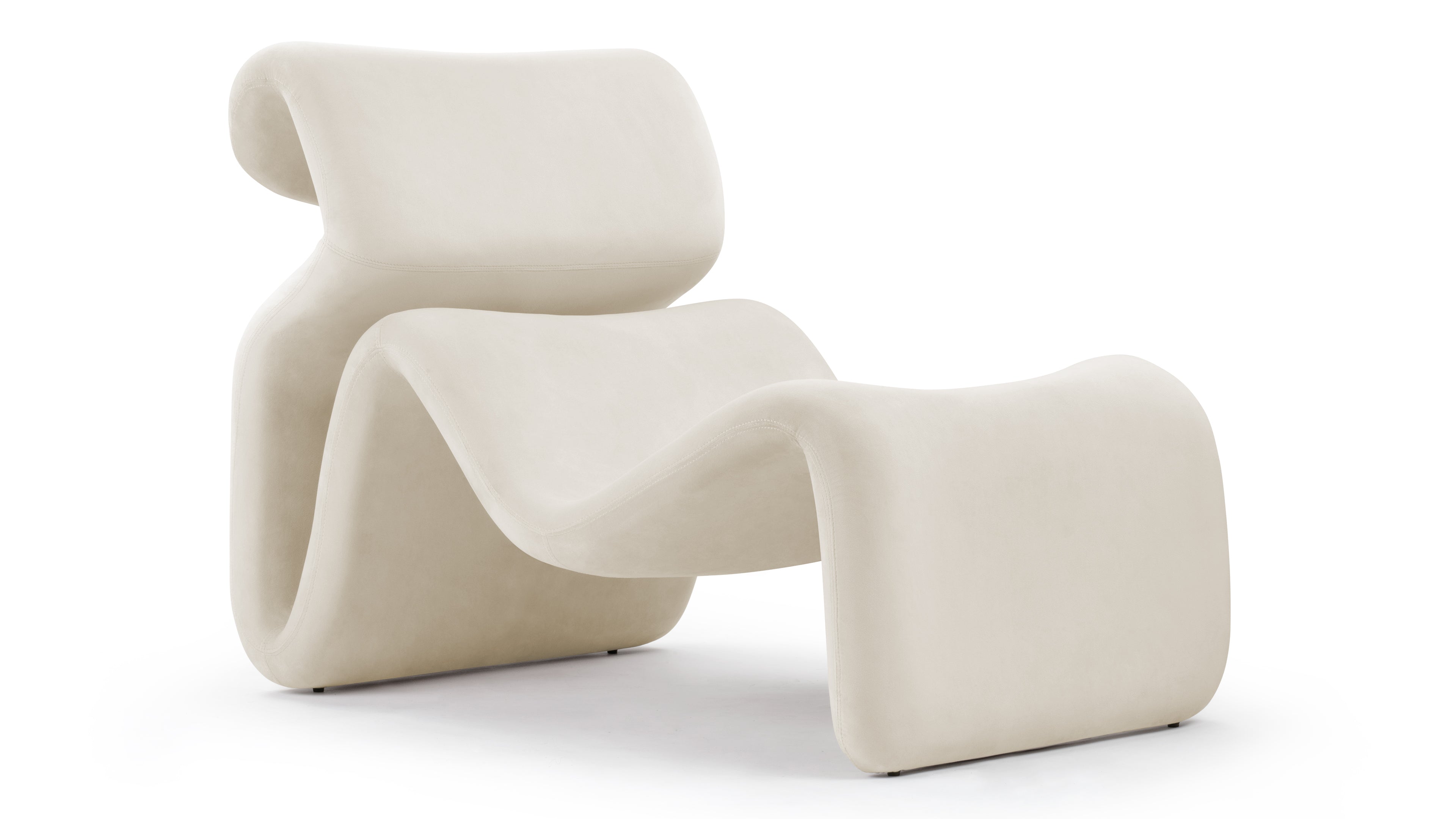 Image of Etcetera - Etcetera Lounge Chair, Champagne Velvet