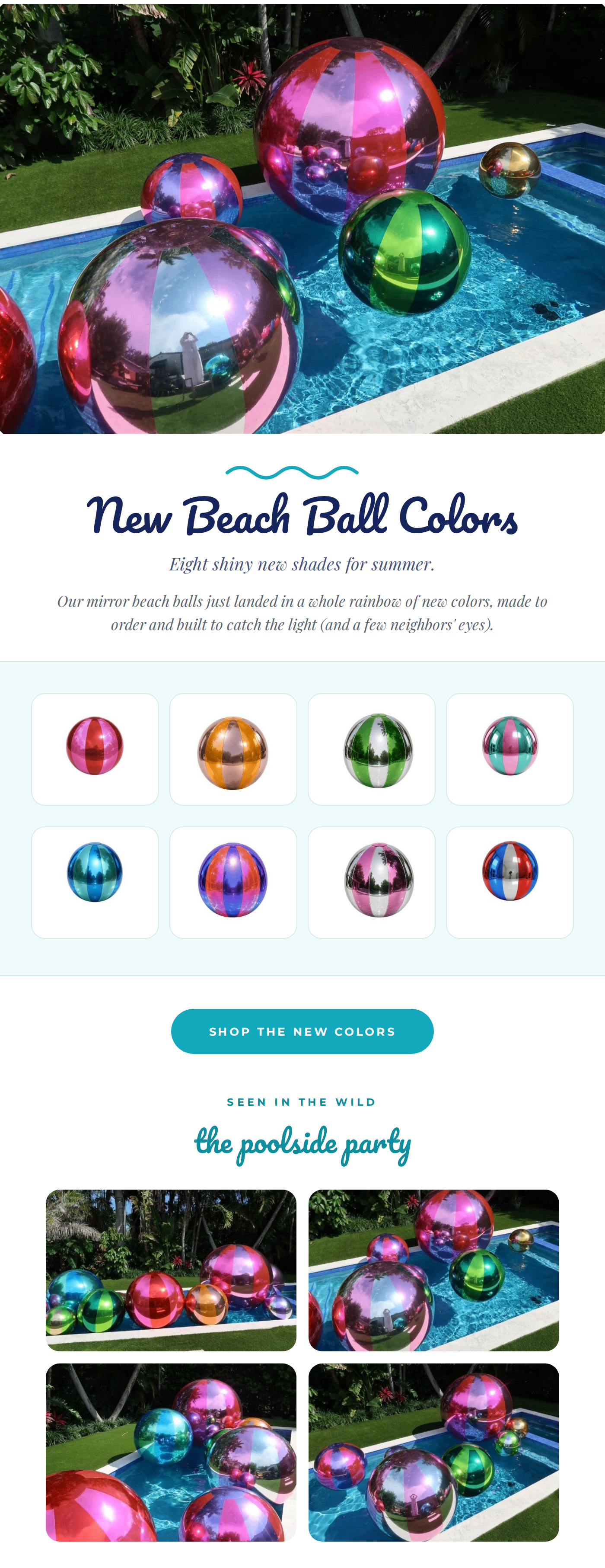 shiny beach balloons
