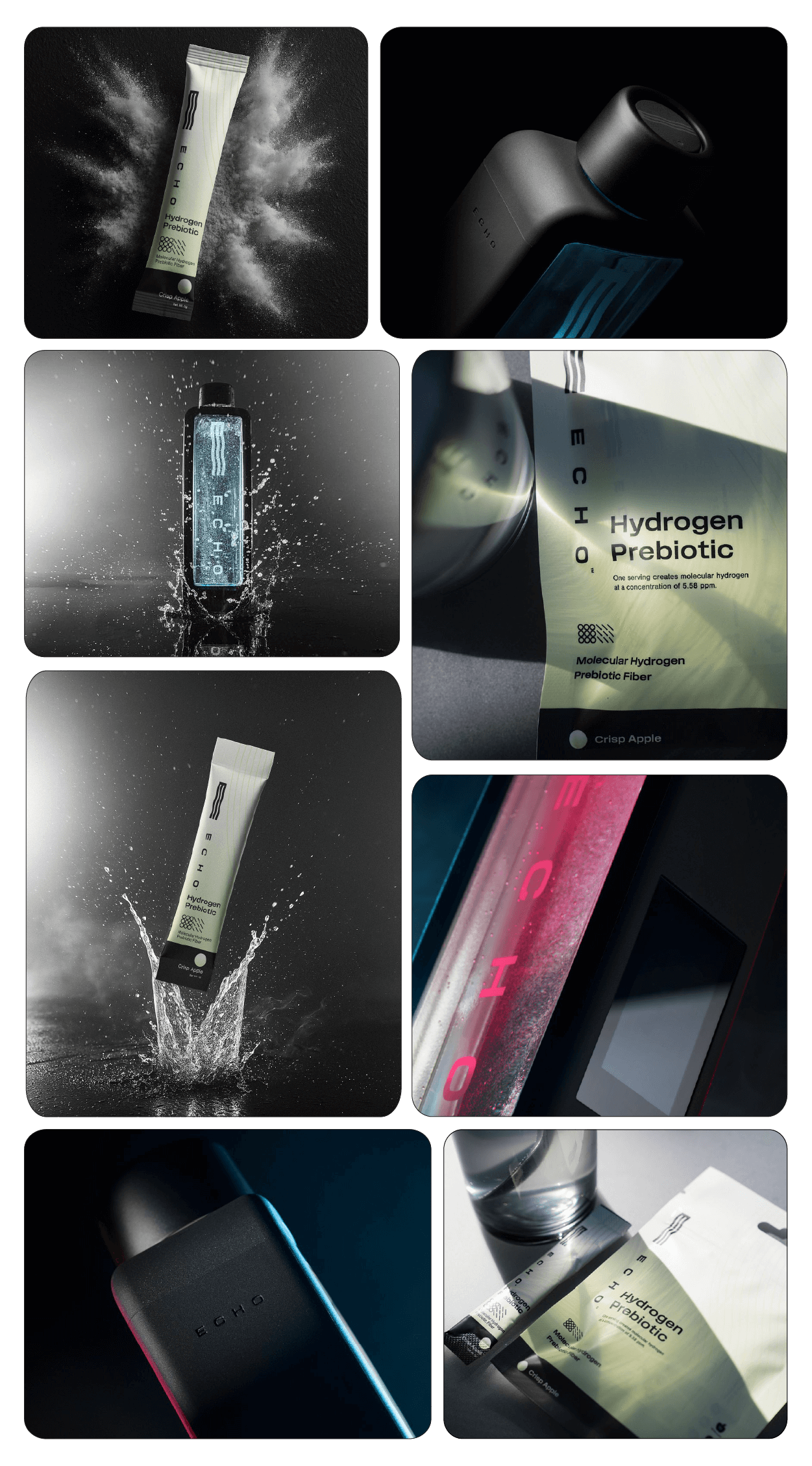 Close ups of the products