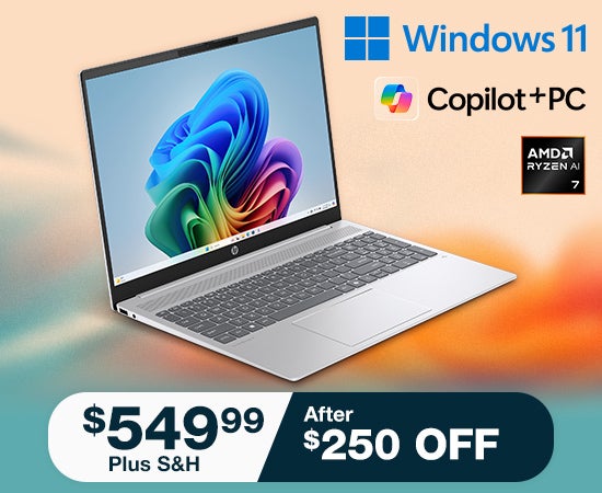HP OmniBook 5 16-inch CoPilot+ PC Laptop $549.99 After $250 OFF Plus S&H