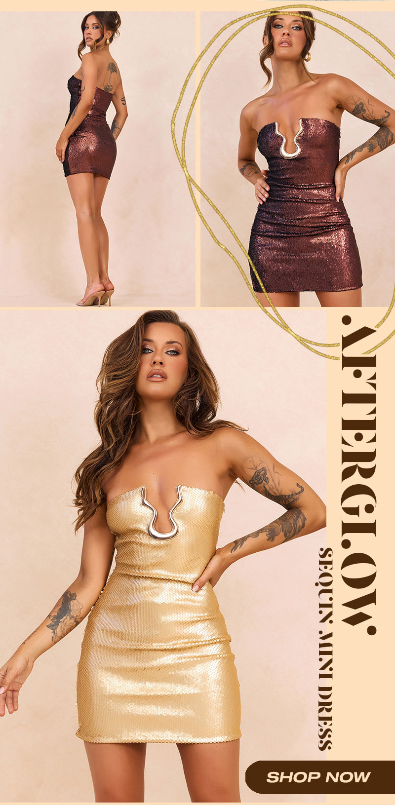 Afterglow Sequin Mini Dress