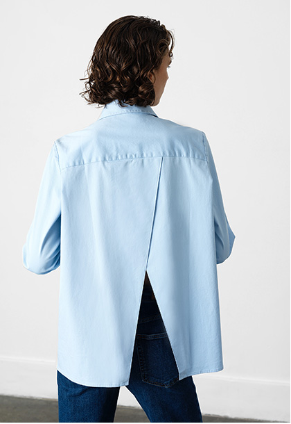 Kesha Back Slit Shirt