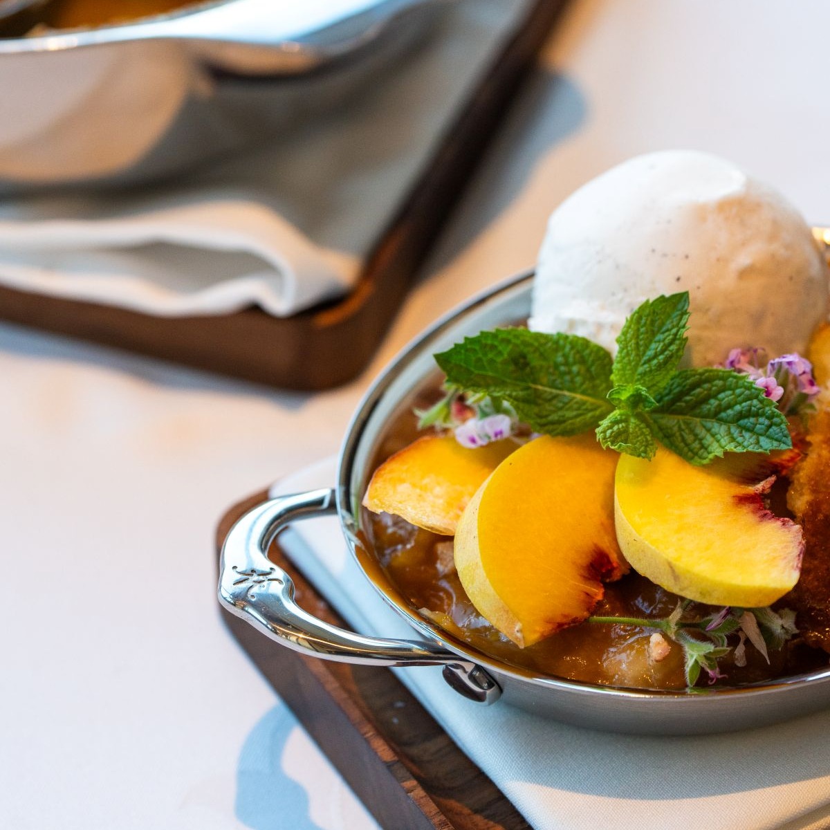 IMG: Dessert with ice cream in Hestan Au Gratin